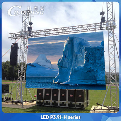 3.91 mm ngoài trời LED Video màn hình tường góc nhìn rộng 4k Tỷ lệ làm mới