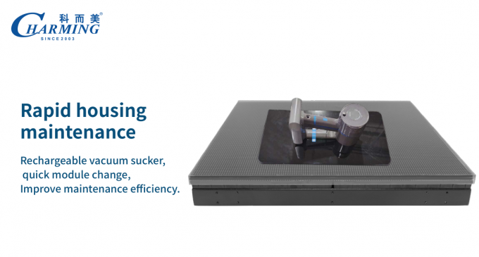 High Load-Bearing Waterproof Tempered Glass & Anti-Slip Surface LED Video ï¬oor tiles GOB IP65 3