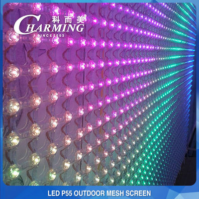 Màn hình lưới LED linh hoạt 150W P55 Chống nước đa năng 324 Dot/M2