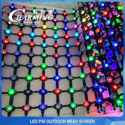 Màn hình lưới LED linh hoạt ROHS Multiscene Chống nước thực tế P55