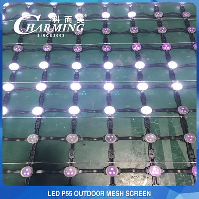 Màn hình lưới LED linh hoạt ROHS Multiscene Chống nước thực tế P55