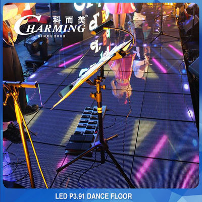P3.91 Sàn video LED cảm ứng Sàn nhảy RGB HD IP65 Độ bền cao BIS CE