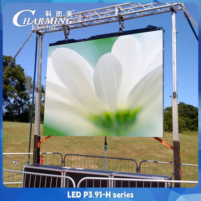 Ngoài trời thuê màn hình LED hợp kim nhôm P3.91 Full Color LED Video Wall