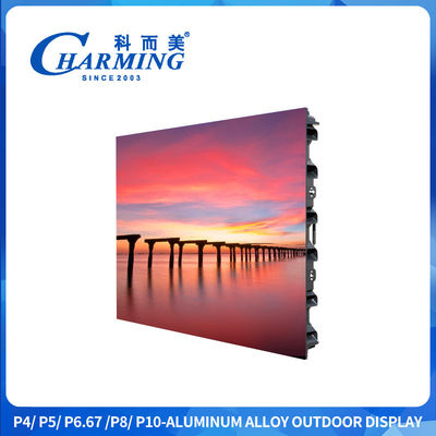 Màn hình LED ngoài trời bằng hợp kim magie siêu nhẹ với tần số quét 7680Hz và hỗ trợ treo cho thuê và quảng cáo