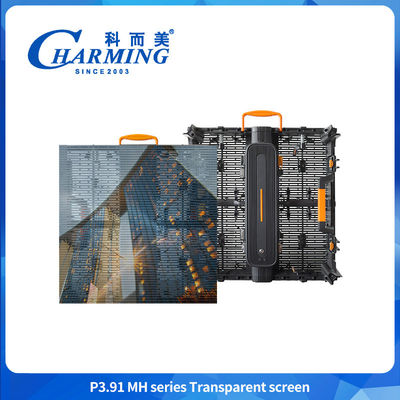 Trung tâm mua sắm độ sáng cao 3.91-7.8mm Hd Commercial Transparent Display Waterproof LED Video Wall Cho quảng cáo