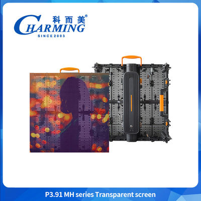 Màn hình rèm LED ngoài trời minh bạch 3.91mm Glass Window Video Wall For Building