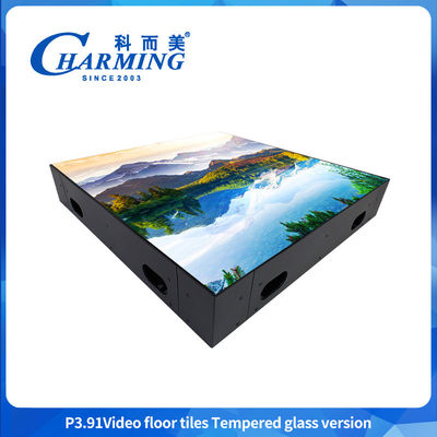 P3.91 Glass + Gob Cover Led Dance Floor Screen 3840hz Hiển thị độ nét cao cho Banquet Hall& Wedding Hotel