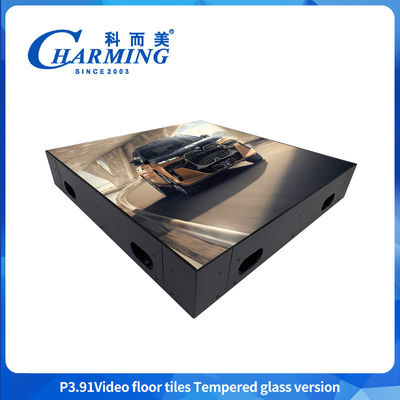 500 * 500mm Led Dance Floor In Wedding & Car Show 3840hz Kiểm tra thủy tinh chống nước gương LED Video Floor Tile