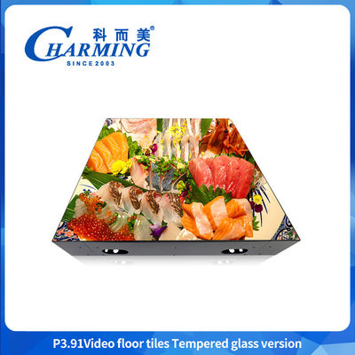 IP65 Waterroof P3.91 VIDEO Floor TILES VERSION TEMPERED GLASS