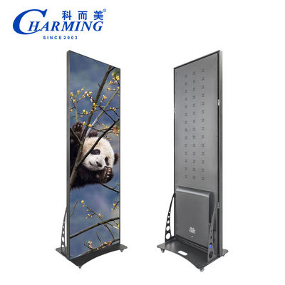 bán nóng quảng cáo LED màn hình poster với bánh xe sàn đứng