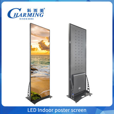 Đứng Wifi thông minh di động Hd P1.86 P2 Digital Advertising LED Poster Display Screens