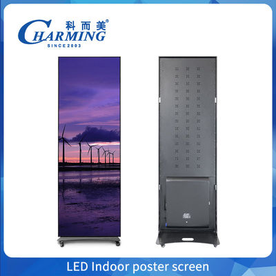 Nội thất đầy màu poster màn hình LED P1.86 sàn đứng Digital Poster màn hình LED