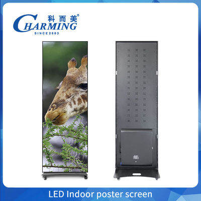 Nội thất đầy màu poster màn hình LED P1.86 sàn đứng Digital Poster màn hình LED