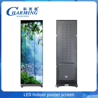 Poster kỹ thuật số di động Smart TV quảng cáo trong nhà Poster màn hình 1.86mm độ phân giải cao