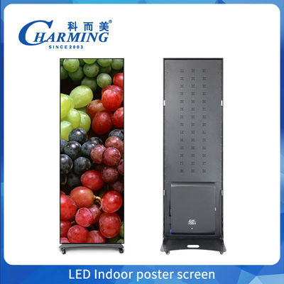 Poster kỹ thuật số di động Smart TV quảng cáo trong nhà Poster màn hình 1.86mm độ phân giải cao