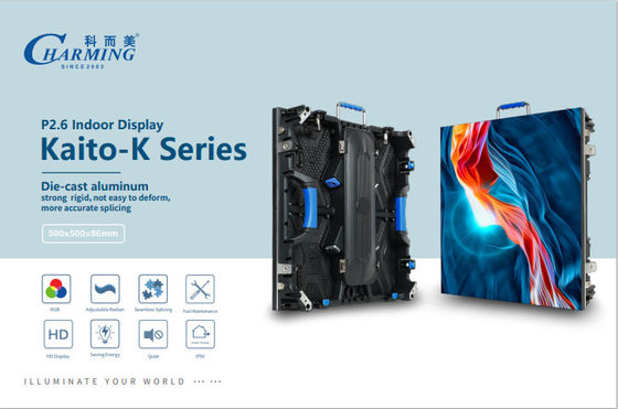 Màu rGB chất lượng cao 400W P2.6 Dòng Kaito-K Màn hình trong nhà góc nhìn siêu rộng 140 °