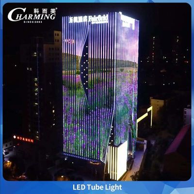 U38 Tube Light Waterproof Building Elevation DC24V Thiết kế dây cáp vô hình bằng nhôm
