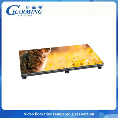 P3.91 Bảng sàn nhảy LED với bề mặt thủy tinh cứng chống nước hỗ trợ 500kg mỗi mét vuông Lý tưởng cho các sự kiện triển lãm ô tô và biểu diễn sân khấu