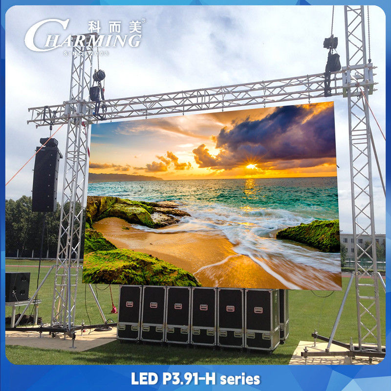 Phía sau P3.91 Cho thuê màn hình tường video LED Tỷ lệ làm mới 3840H2