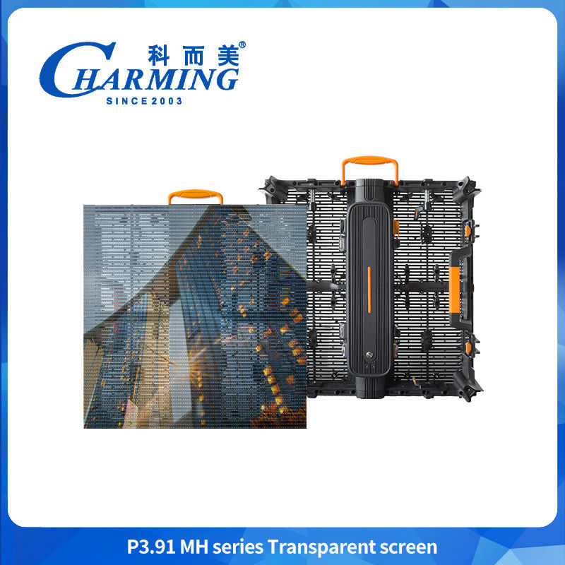 Trung tâm mua sắm độ sáng cao 3.91-7.8mm Hd Commercial Transparent Display Waterproof LED Video Wall Cho quảng cáo