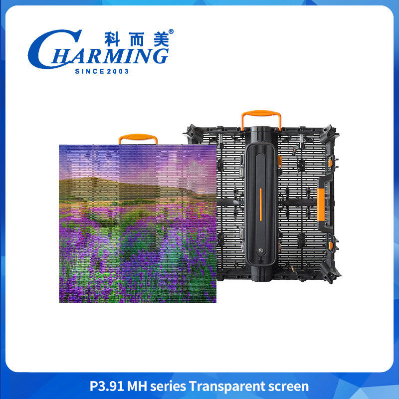 500 * 500mm P3.91 LED màn hình trong suốt Trung tâm mua sắm Quảng cáo màn hình màn hình tường LED