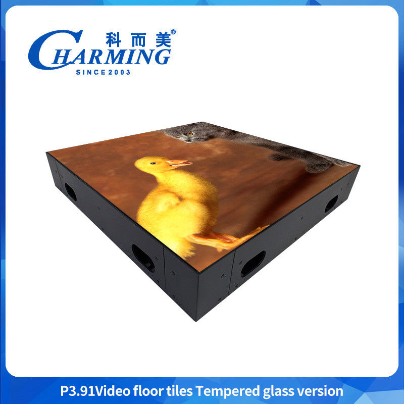 P3.91 LED Floor Panel Led Stage Floor Disco Floor với thùng thủy tinh cứng chống nước