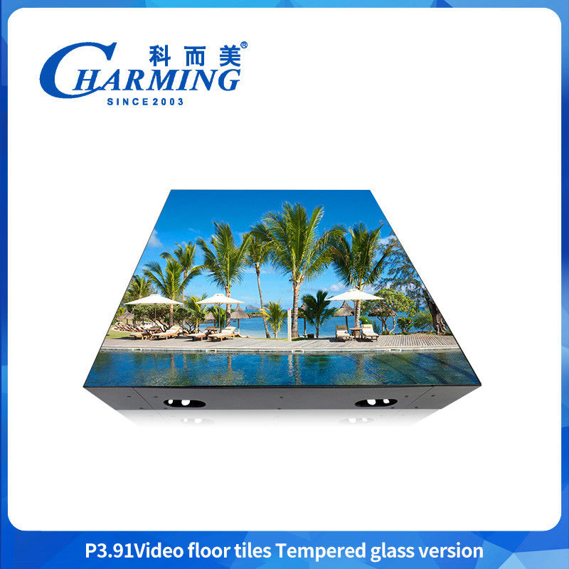 P3.91 GOB Quá trình Led Dance Floor Không thấm nước Video Led Dance Floor 500mm By 500mm cho tiệc cưới & tiệc tùng