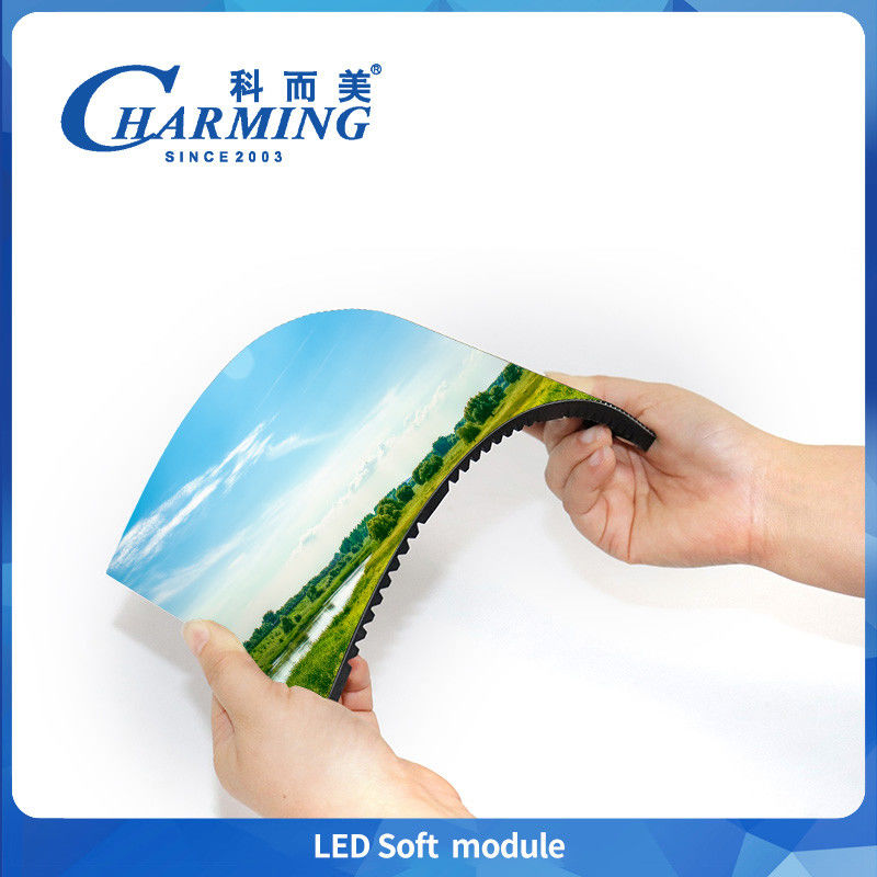 P1.86-P4 Lượng điện thấp và nhiệt thấp 7680Hz Mô-đun mềm trong nhà có thể hỗ trợ màn hình hình hình hình trụ cong hình S cho các trung tâm mua sắm Khách sạn Nhà hàng
