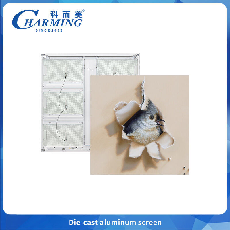 Màn hình LED ngoài trời P6 Mỏng và nhẹ cho quảng cáo với gân tản nhiệt, ghép góc cung