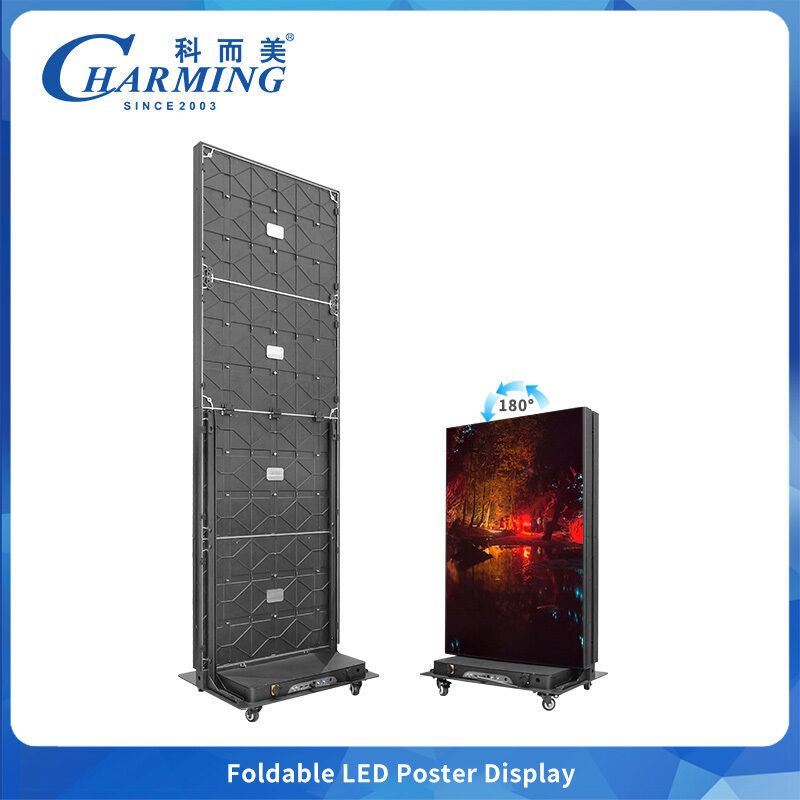 Màn hình tường video LED gấp hai mặt với độ cao pixel P1.86 P2.5 và kích thước tủ 657x2075mm có khóa cạnh nhanh