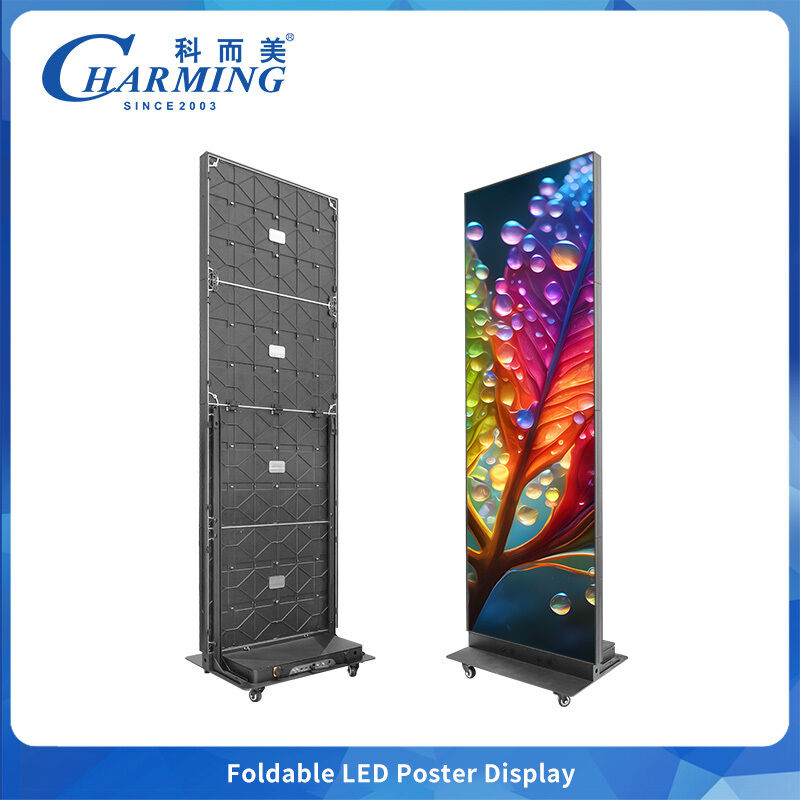 SMD2020 P2.5 Màn hình poster LED gấp với 800CD / m2 Độ sáng và vật liệu hợp kim nhôm