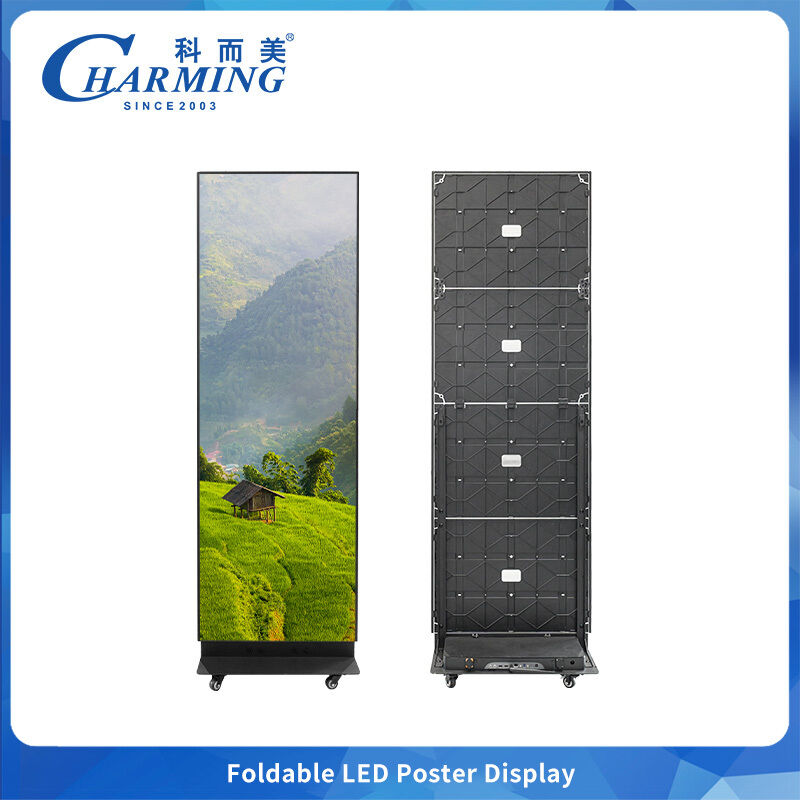 Màn hình LED Video trong nhà có thể gập lại P1.86 P2 P2.5 với diện tích đóng gói giảm 25% và bánh xe đa năng 360° giúp di chuyển dễ dàng