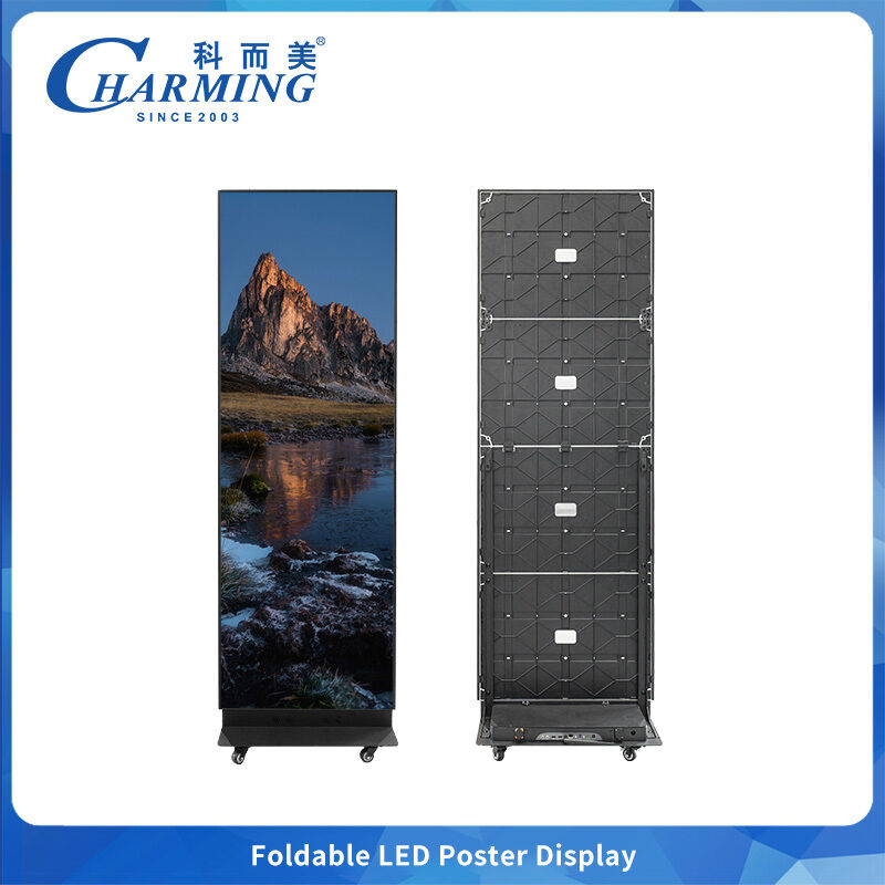 Màn hình poster LED có thể gập lại với quy trình GOB có tốc độ làm mới cao và điều khiển di động thông minh