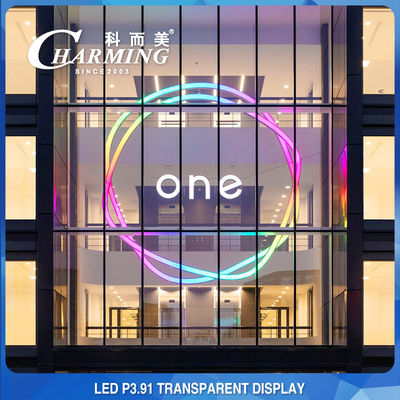 Màn hình kính trong suốt RGB P3.91, Màn hình LED tường kính 500x1000mm