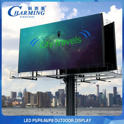Tường video ngoài trời chống mài mòn IP65, màn hình hiển thị LED cho quảng cáo ngoài trời
