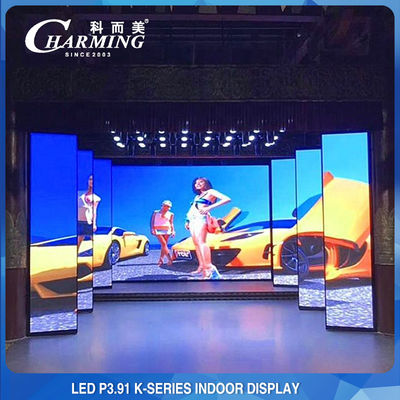Tường video LED trong nhà 14-16 Bit, Màn hình LED cho thuê trong nhà P3.91 IP42
