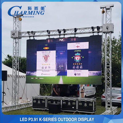 Buổi hòa nhạc P3.91 Màn hình tường LED ngoài trời IP65 Hình dạng cong 256x128