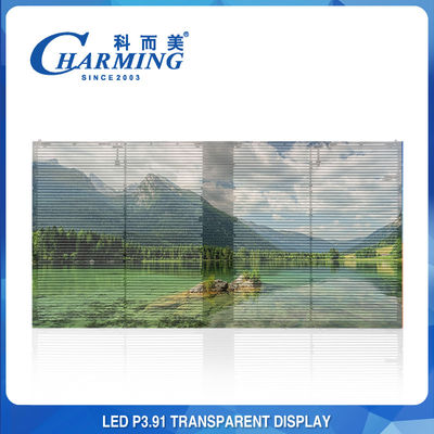 Tường video LED trong suốt ngoài trời P3.91 Màn hình cỏ Led độ sáng cao