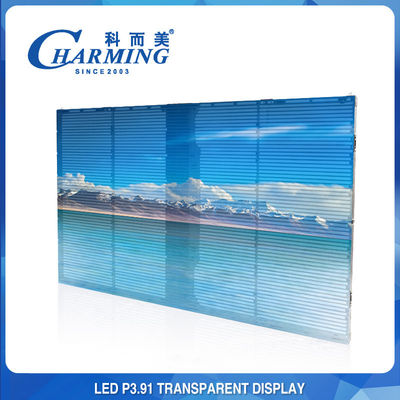 Màn hình video trong suốt 4k ngoài trời P3.91 Màn hình cho thuê 500X1000mm