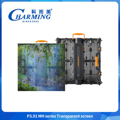 P3.91 Bảng màn hình led thủy tinh trong suốt IP65 Led ngoài trời chống nước quảng cáo TV bảng quảng cáo