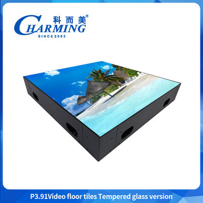 Hight Brightness Glass + Gob Cover + Iron Frame Led Video Panel Pantalla tương tác 3.91MM Bên ngoài Nội thất Video màn hình sân khấu Led Rgb sàn nhảy đầy màu sắc