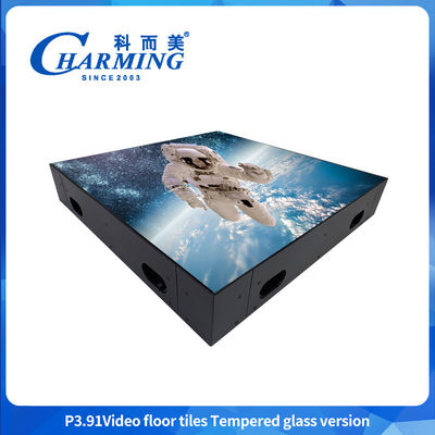 P3.91 Lớp lót sàn video LED Lớp lót sàn video tương tác Mức độ màu xám cao và hiệu ứng thực tế Lớp lót sàn video LED