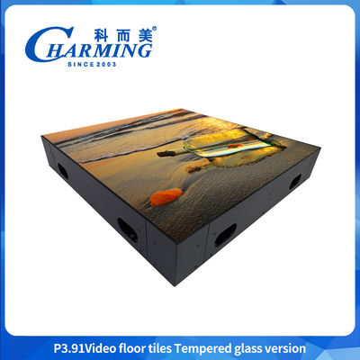 P3.91 LED Video Floor Interactive Video Floor Lái tải hiệu suất cao Màn hình video LED chống trượt