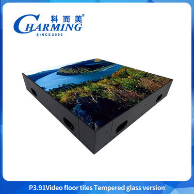 P3.9 Lớp gạch sàn nhảy LED độ phân giải cao 500 * 500mm với khả năng phân tán nhiệt tốt