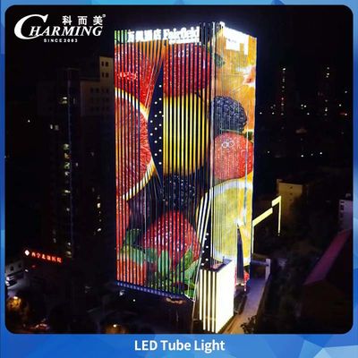 U38 Tube Light Waterproof Building Elevation DC24V Thiết kế dây cáp vô hình bằng nhôm