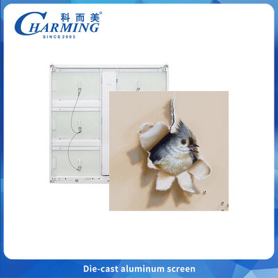 Màn hình LED ngoài trời P6 Mỏng và nhẹ cho quảng cáo với gân tản nhiệt, ghép góc cung