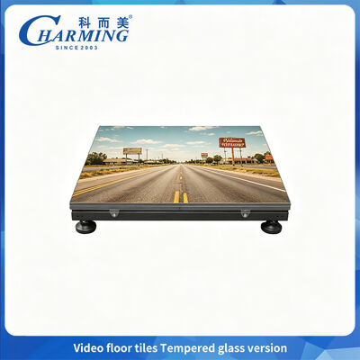 Hiển thị sàn kính LED làm nóng tươi cao cung cấp hình ảnh không nhấp nháy và bảo trì sau dễ dàng cho các studio phát sóng và cho thuê